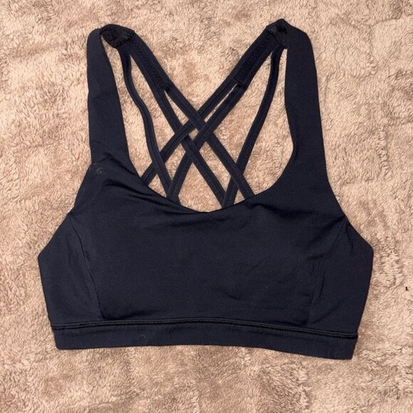 Like New Lululemon Free To Be Serene Sports Yoga Bra Black Luxtreme 2 - Picture 7 of 8
